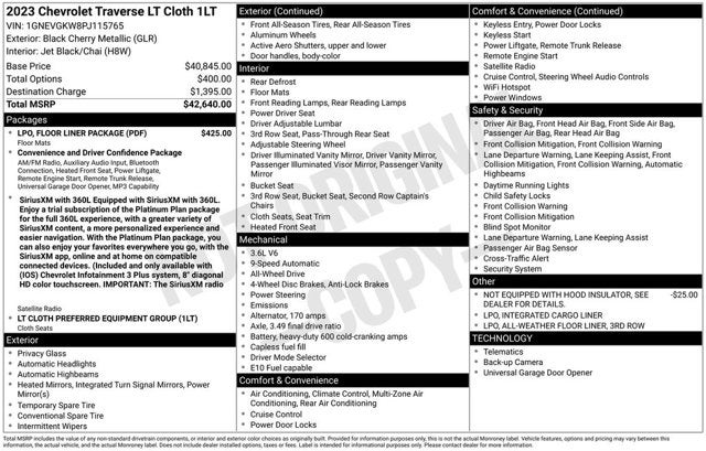 2023 Chevrolet Traverse LT Cloth