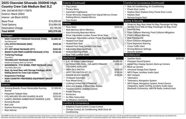 2025 Chevrolet Silverado 3500HD High Country