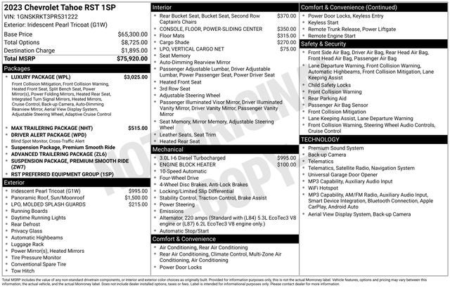 2023 Chevrolet Tahoe RST
