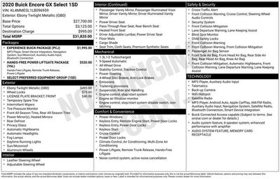 2020 Buick Encore GX Select