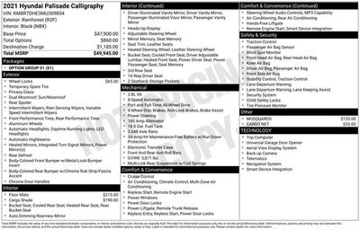 2021 Hyundai Palisade Calligraphy