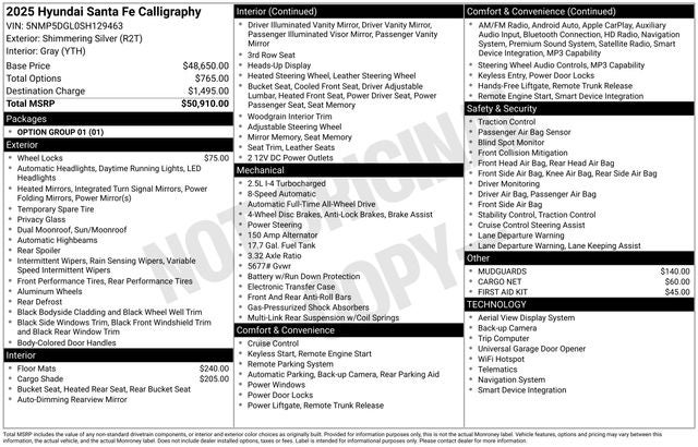 2025 Hyundai Santa Fe Calligraphy