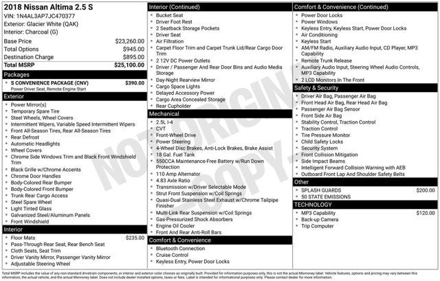 2018 Nissan Altima 2.5 S