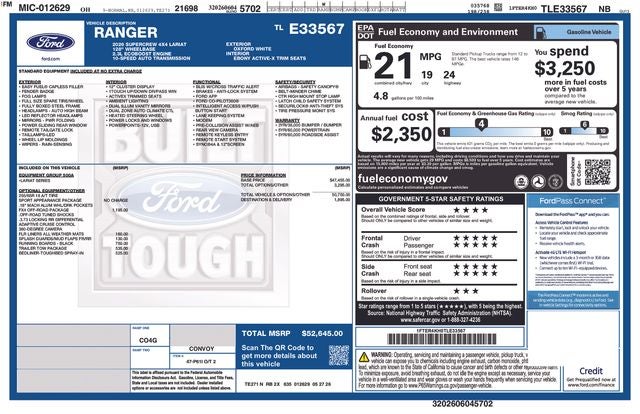 2026 Ford Ranger Lariat