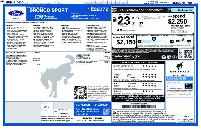 2026 Ford Bronco Sport Badlands