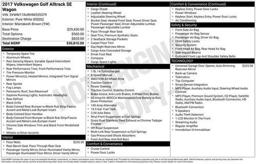 2017 Volkswagen Golf Alltrack TSI SE 4Motion