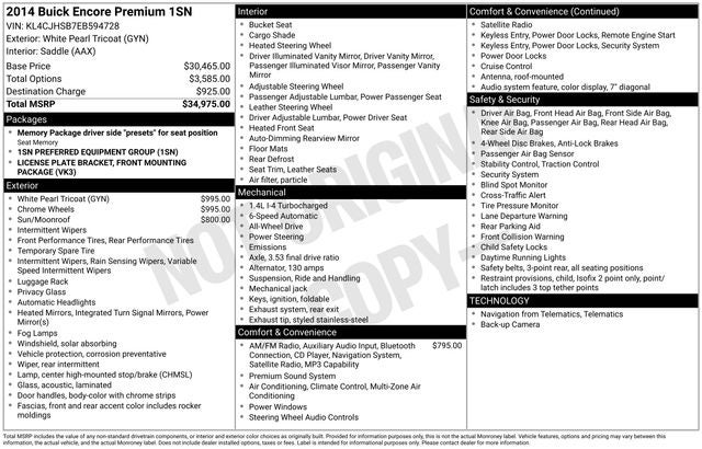 2014 Buick Encore Premium