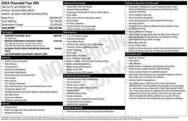 2024 Chevrolet Trax 2RS