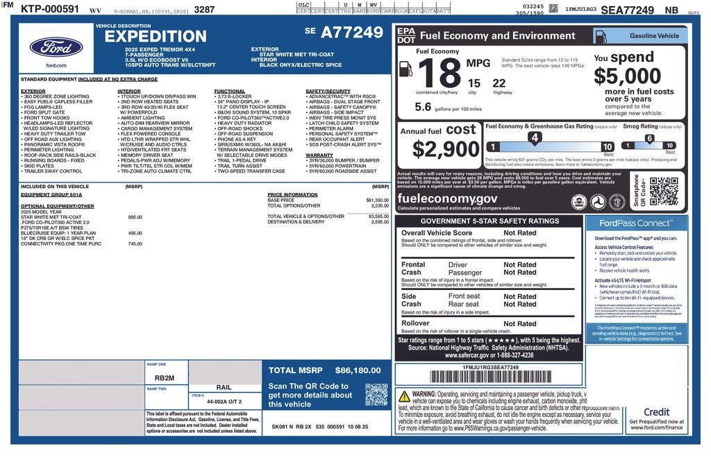 2025 Ford Expedition Tremor 4WD