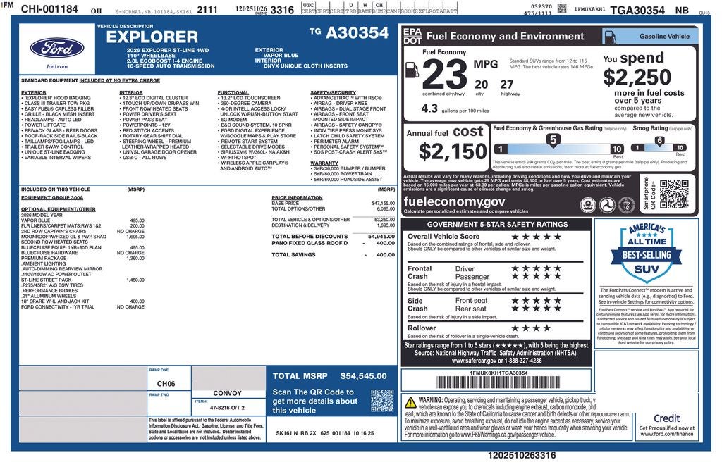 2026 Ford Explorer ST-Line 4WD
