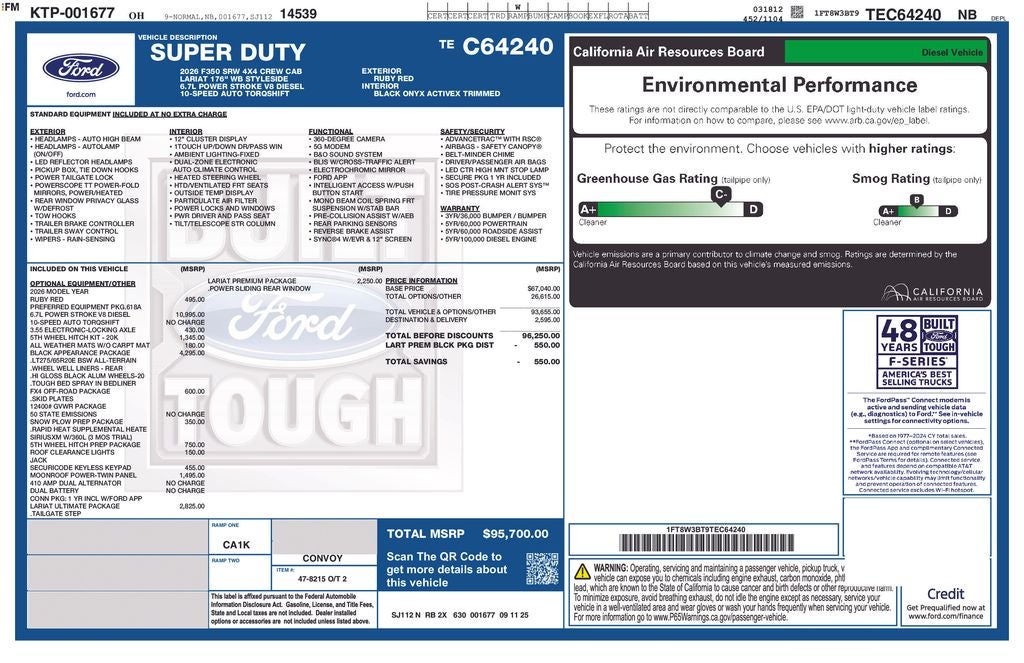 2026 Ford F-350SD Lariat 4X4