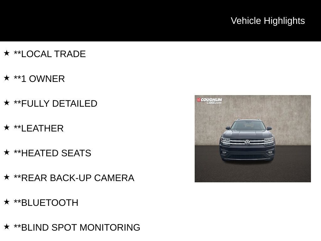 2018 Volkswagen Atlas 3.6L V6 SE 4Motion