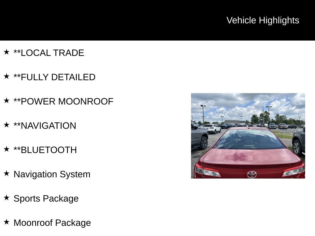 2012 Toyota Camry SE Limited Edition