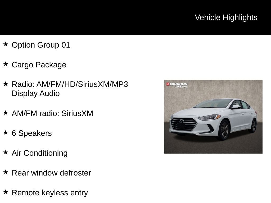 2018 Hyundai Elantra SEL