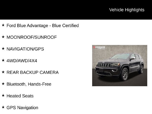 Certified 2017 Jeep Grand Cherokee Limited with VIN 1C4RJFBG1HC853728 for sale in Pataskala, OH