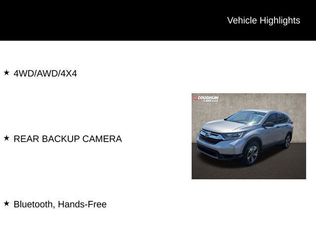 Used 2017 Honda CR-V LX with VIN 2HKRW6H31HH214601 for sale in Pataskala, OH