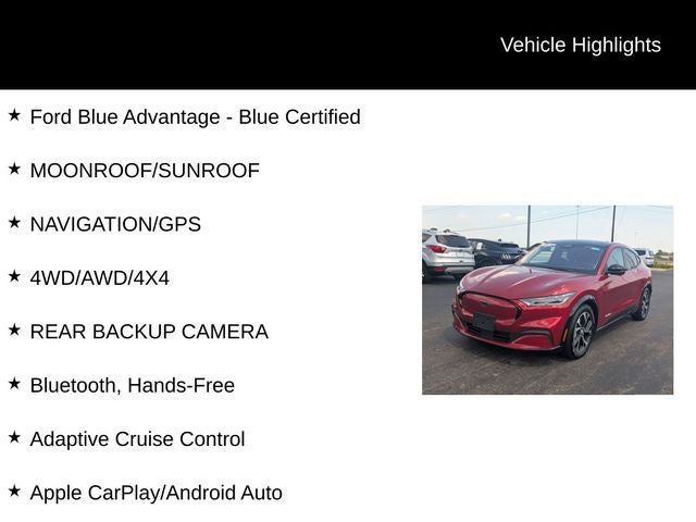 Used 2021 Ford Mustang Mach-E Premium AWD with VIN 3FMTK3SU2MMA09869 for sale in Pataskala, OH
