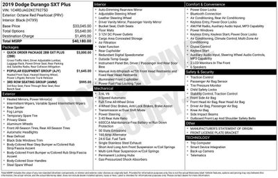 2019 Dodge Durango SXT Plus