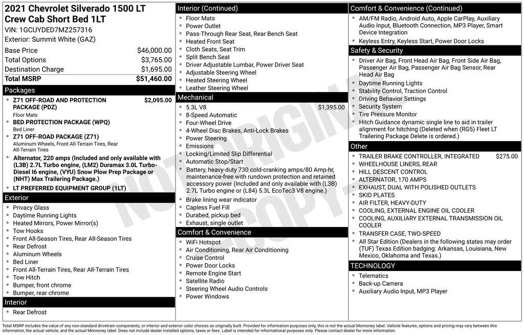 2021 Chevrolet Silverado 1500 LT