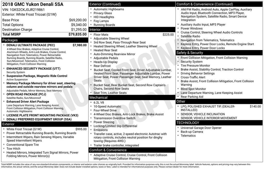 2018 GMC Yukon Denali