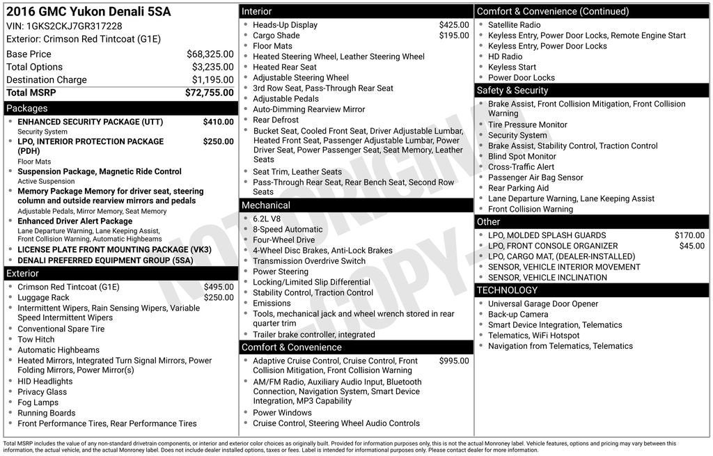 2016 GMC Yukon Denali