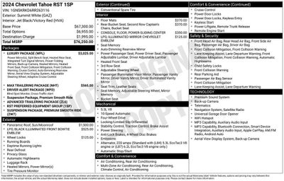 2024 Chevrolet Tahoe RST