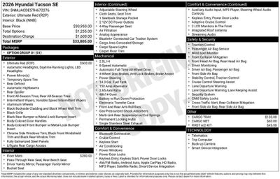2026 Hyundai Tucson SE