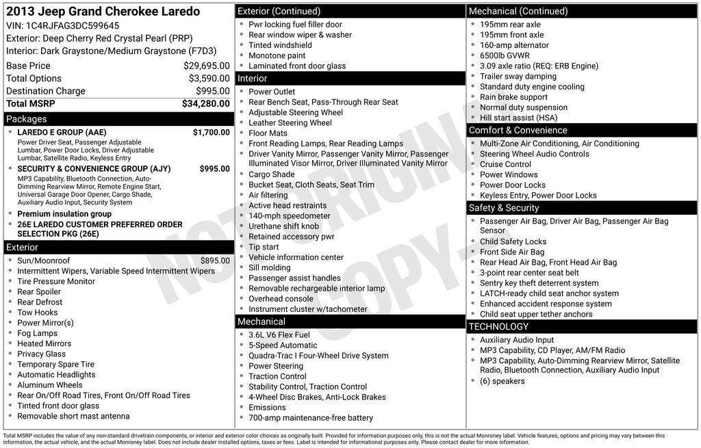 2013 Jeep Grand Cherokee Laredo