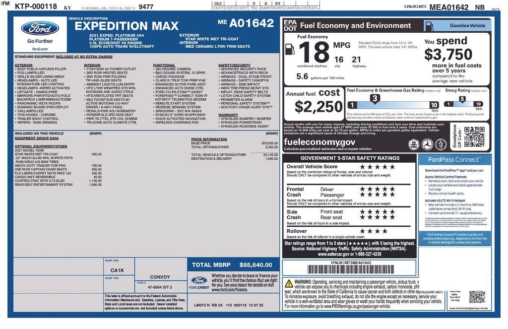 2021 Ford Expedition Max Platinum