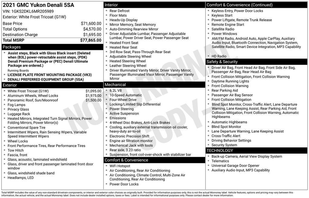 2021 GMC Yukon Denali