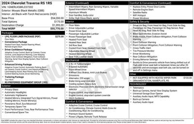 2024 Chevrolet Traverse RS