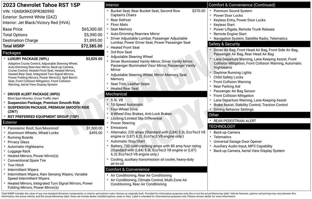 2023 Chevrolet Tahoe RST
