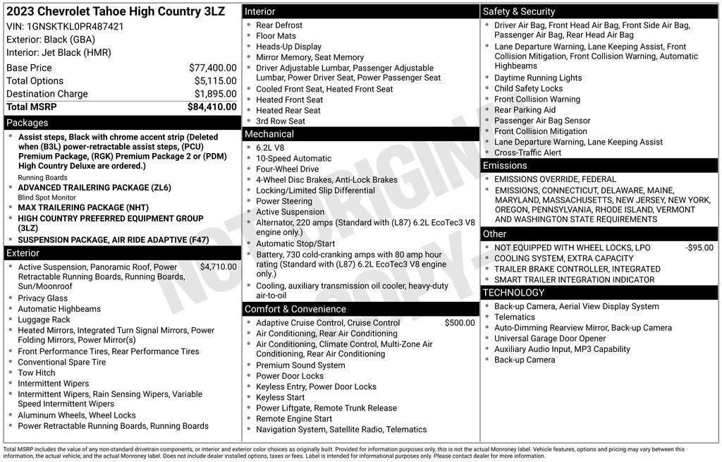 2023 Chevrolet Tahoe High Country