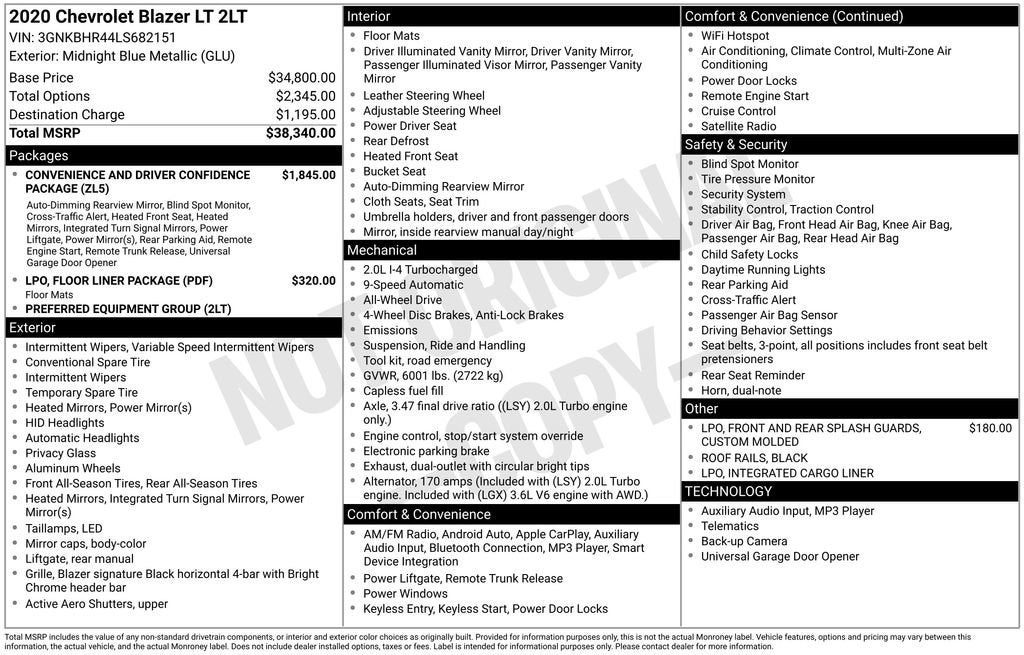 2020 Chevrolet Blazer LT