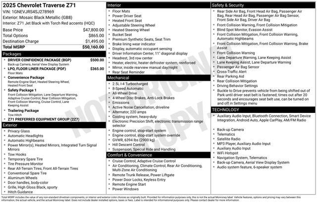 2025 Chevrolet Traverse Z71