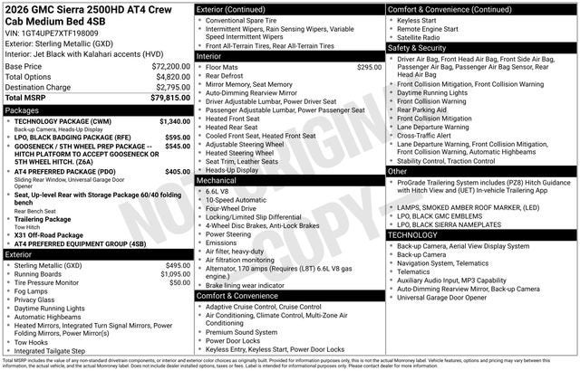2026 GMC Sierra 2500 HD AT4