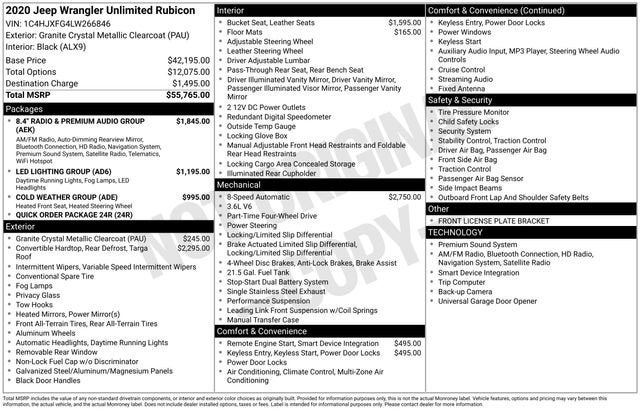 2020 Jeep Wrangler Unlimited Rubicon