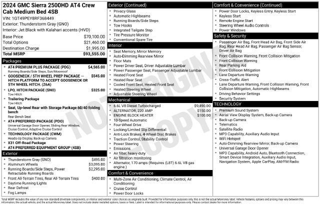2024 GMC Sierra 2500 HD AT4